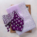 Lavender Saree With Blouse Stitched Soft