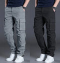 MEN CASUAL SUMMER CARGO PANTS ( PACK OF 2 )