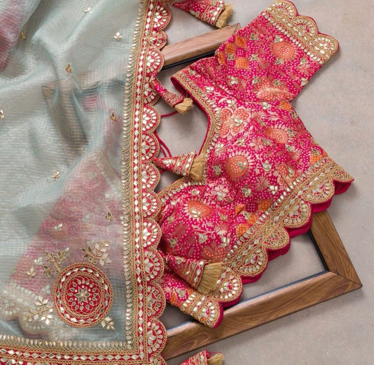 Sakshi Look Pinkora Saree With Stone and Craft Work