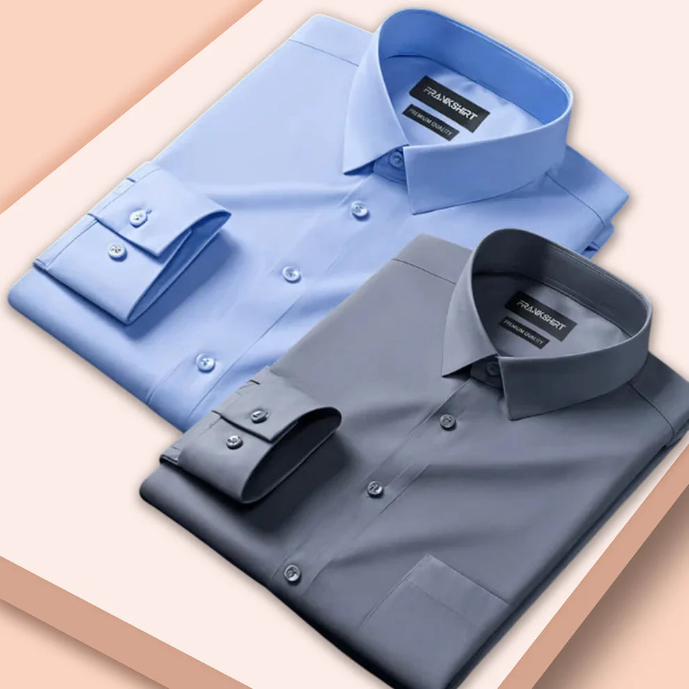 Pack of 2 Premium Cotton Shirt for Man (Sky Blue and Dark Grey)