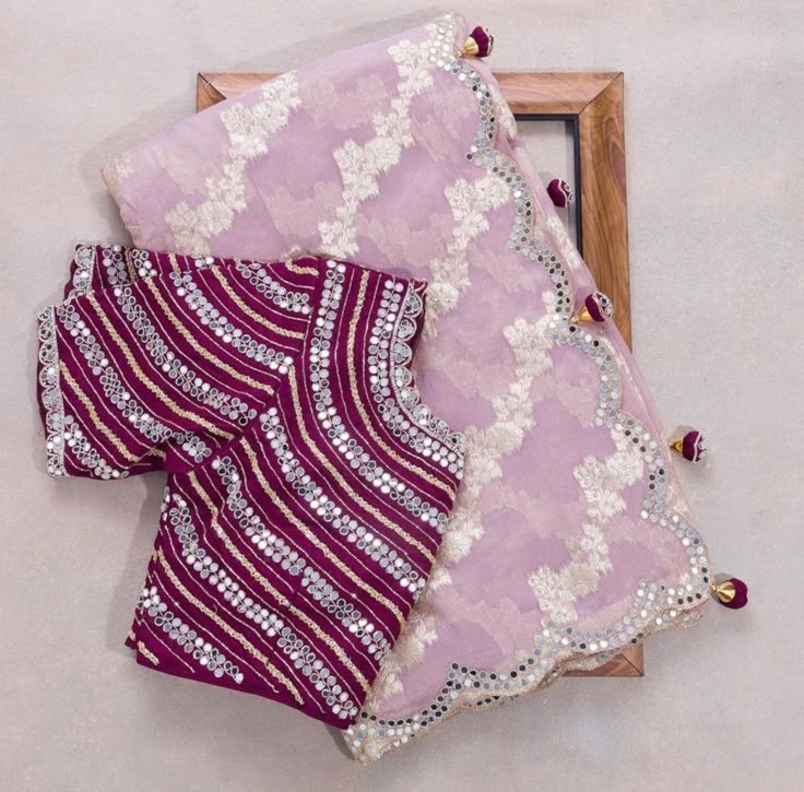 Pink and Craft Saree with Antique Blouse