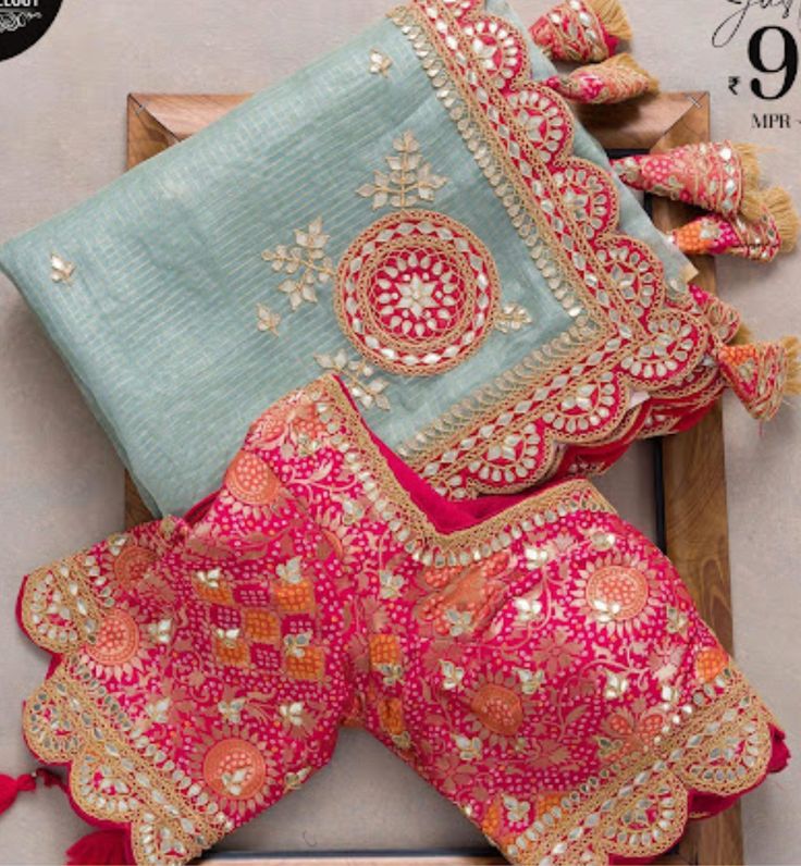 Sakshi Look Pinkora Saree With Stone and Craft Work