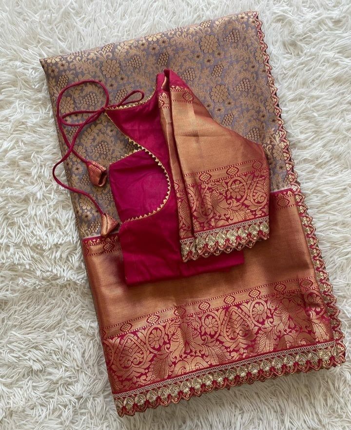 Samyara Super Shine Work Zari Saree